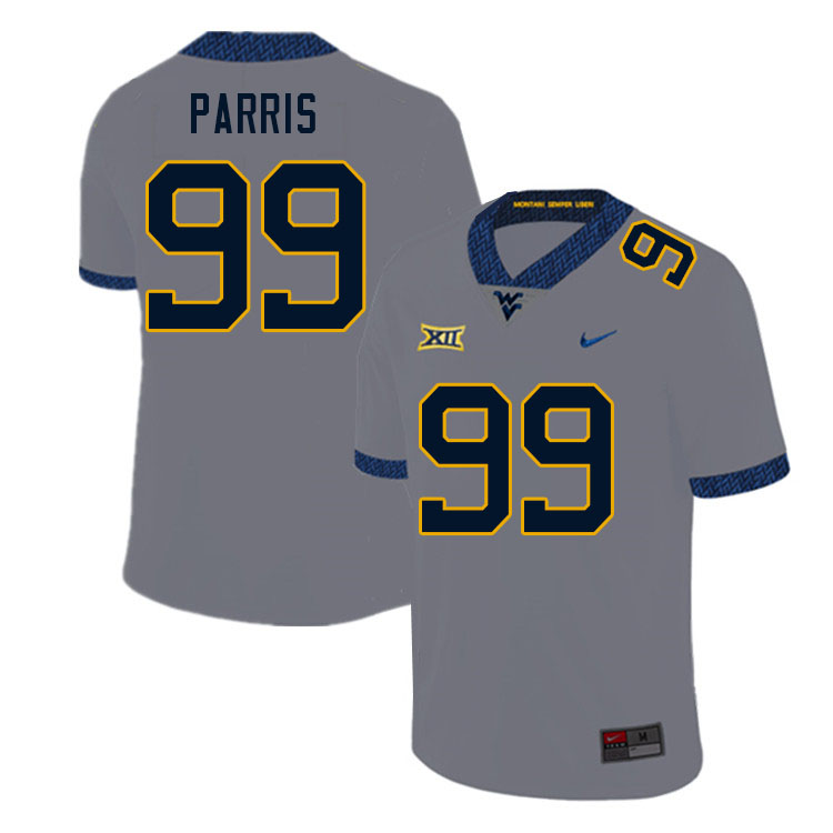 Men #99 Kaulin Parris West Virginia Mountaineers College Football Jerseys Sale-Gray - Click Image to Close